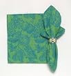 Durable Hand Woven Jacquard 100% Cotton Lime Green Fruits Napkins 22x22 Inches Set of 12