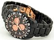 Oniss #ON619-M19 Men's Ceramica Proteccion Black Ceramic Sports Chronograph Watch (Rose Gold Sub Dials)