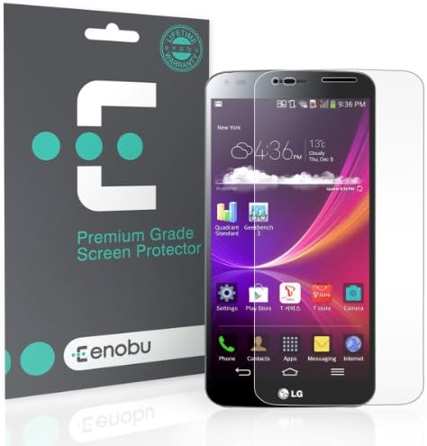 Enobu Clarity LG G Flex Premium HD Clear Screen Protector [3 Pack]- Lifetime Warranty