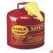 Eagle UI-50-FS Red Galvanized Steel Type I Gasoline Safety Can with Funnel, 5 gallon Capacity, 13.5