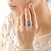 Mytys Classic Black Dome Marcasite Crystal Rings