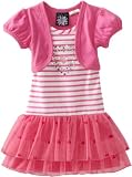 So La Vita Girls 2-6X Heart Dress With Hot Fixed Stones