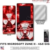  : Zune 2 Skin Radioactive Red WraptorSkinz TM Kit fits Zune 2 (4&8gig player) by TuneTattooz TM