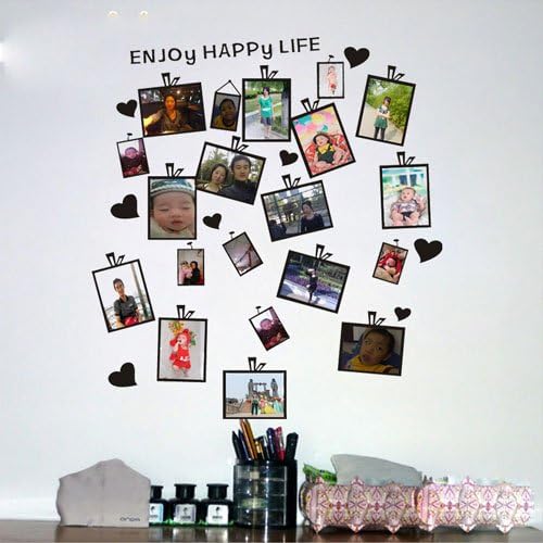 Wall Sticker Picture Photo Frame (20 Pcs) Wall Art Decal Sticker Decor Mural DIY Vinyl Décor Room Home