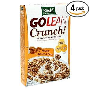 Kashi GOLEAN Crunch! Cereal, Honey Almond Flax, 15-Ounce Boxes (Pack of 4)