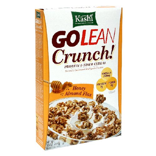 Kashi GOLEAN Crunch! Cereal, Honey Almond Flax, 15-Ounce Boxes (Pack of 4) by Kashi