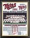 Minnesota Twins 1991 World Series MLB Baseball 13x16 Healy Wall Plaque with Black Finish Backing