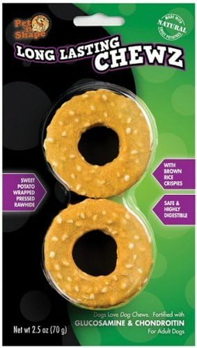 Pet 'n Shape Long Lasting Chicken Chewz Dog Treats - Chicken/Sweet Potato Wrapped Rawhide