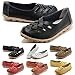 FUNOC Womens Ladies Casual Cut Out Leather Loafers Flat Shoes Moccasin Sandals