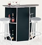 Retro Bar Unit in Black Finish by Coaster Furniture