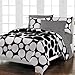 Loft Style Spot The Dot Modern Bedding Comforter Set, Black, Twin