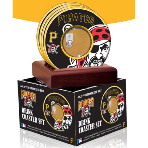 MLB Pittsburgh Pirates Coasters With Certified Authentic Field Dirt
