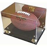 DisplayGifts&reg; Deluxe UV Acrylic Full Size Football Display Case Stand with Mirror, Riser Stand, ACFB18M