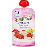 Gerber Graduates Grabbers, Fruit and Yogurt Strawberry Banana, 4.23 Ounce (Pack of 12)