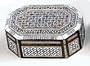 Handcrafted Mother of Pearl Rectangle Six Sided Egyptian Jewelry Box