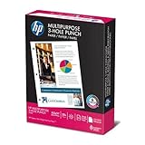 HP Copy/Laser/Inkjet 3-Hole Paper, 96 Brightness, 20 lb, Letter Size, White, 500 Sheets