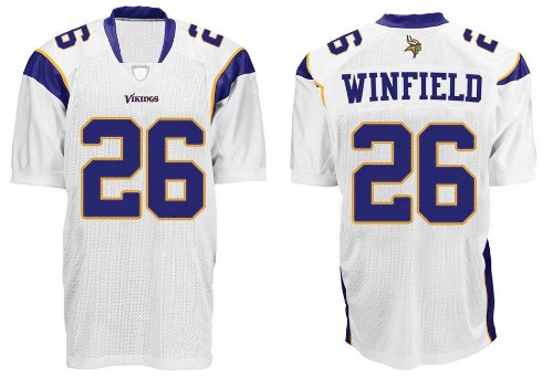 NFL Jerseys Minnesota Vikings 26# Winfield White Authentic Football Jersey Size 48-56 (Please Select the Size When You Order, Can Do Drop Shipping)