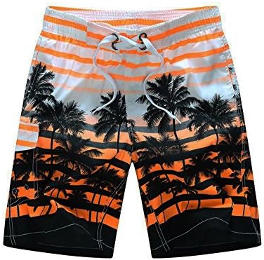 Ma Fang Swim Trunks Hawaii Style Beach Shorts Quick-Dry Summer Shorts For Men M Size
