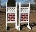 Lattice Top Brick Pattern Bottom Wing Standards Wood Horse Jumps