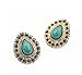 TOPSTARONLINE Vintage Beautiful Green Retro Water Droplets Stud Earrings