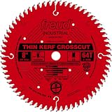 Freud LU74R008 8 Diameter x 56T ATB Thin Kerf Ultimate Crosscut Carbide-Tipped Saw Blade with 5/8 Arbor (.087 Kerf)