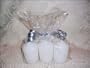 Set of Six Unscented 15 Hour White Votive Candle Set