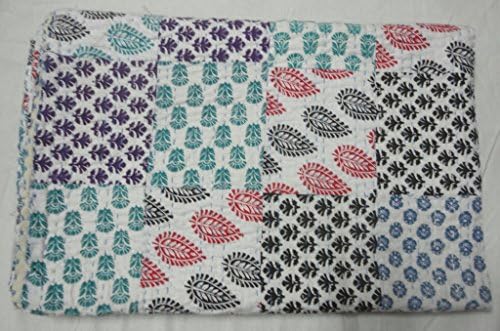 Indian Bed Spread Fresh cotton kantha patch work bed cover Kantha quilts , kantha blankets