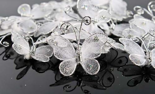 3D White Nylon Butterflies ~ Package of 20!