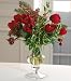 Tulip Holiday Bouquet in Glass Vase 20