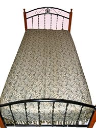 Kashmir Pashmina Bedspread Indian Bedding Coverlet Twin Sofa Throw