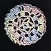 Light Pastels Multi Star Pattern Crocheted Hair Bun Cover- LARGE