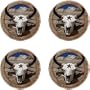Cow Skull Western Star Drink Coasters - Style V9091