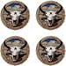 Cow Skull Western Star Drink Coasters - Style V9091