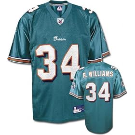Ricky Williams Miami Dolphins Aqua NFL Replica Jersey