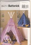 Butterick Sewing Pattern B4251 - Use to Make - Child's Tepee and Mat