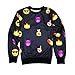 Voglee Mens Emoji Black Sweater Women/Men Network Expression Sweatshirt Hoodies Cute Cartoon s