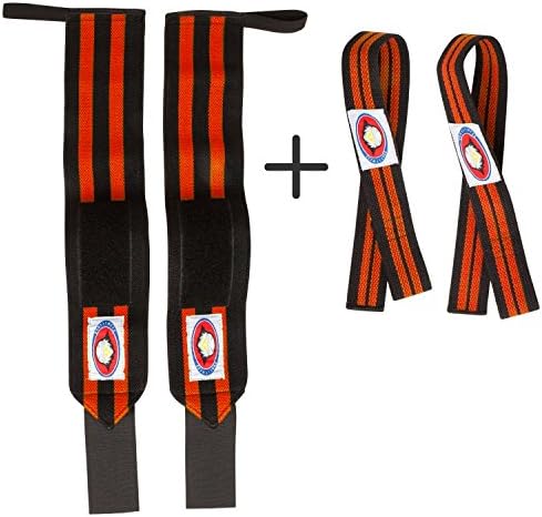 Weightlifting Wrist Wraps + FREE Straps. Eagle ProFitness No.1 Best Selling Wrist Support Combo. Fast Results Get Increased Performance in Home Gym HIIT Workout Weight Training-Crossfit-Powerlifting-Bodybuilding. Easy & Comfortable Wrist Brace & Lifting Straps Better Than Chalk or Leather - Perfect Fit on Men & Women. 100% Money Back Comfort Guarantee!