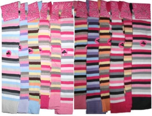 She Stripe Over Knee Socks 4-7 Various Colours