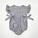 Baby Boys Girls Sunsuit Ruffled Rompers Striped Clothing Jumpsuit Rompers (Age:9-18M, Navy)