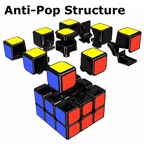 55cube-Anti-pop-Speed-Cube-Quicker-Easier-More-Precisely-Than-Original-Speed-Cube-Super-durable-Vivid-Color-3x3-Puzzle-Cube-3-Layer-Speed-Cube-22-Black-100-Money-Back-Guarantee