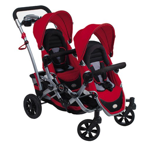 Kolcraft Contours Options Tandem Stroller, Ruby