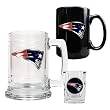 New England Patriots 15oz Tankard, 15oz Ceramic Mug & 2oz Shot Glass Set - Primary Logo NFL Football