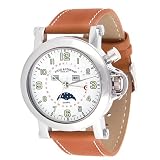 Field & Stream Men's Lunar Angler Tan Leather Strap Watch #F174GWSB