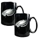 Philadelphia Eagles NFL 2pc Black Ceramic Mug Set - Primary Logo