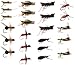 DiscountFlies Terrestrial Dry Fly Fishing Flies – Fishing Kit w/Fly Box & 12 Dry Flies for Trout Fishing – Realistic and Effective Fly Fishing Gear – Trout Flies for Fly Fishing on Strong Sharp Hooks
