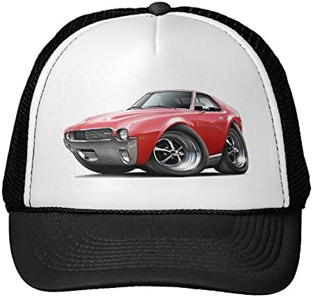 KooBee 1968-69 Amx Red Car Trucker Hat Color Black
