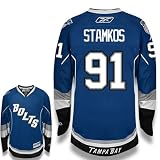 STAMKOS 91 Tampa Bay Lightning Reebok Premier Third NHL Hockey Jersey (NHLPA Certified Custom Sewn Authentic Twill)