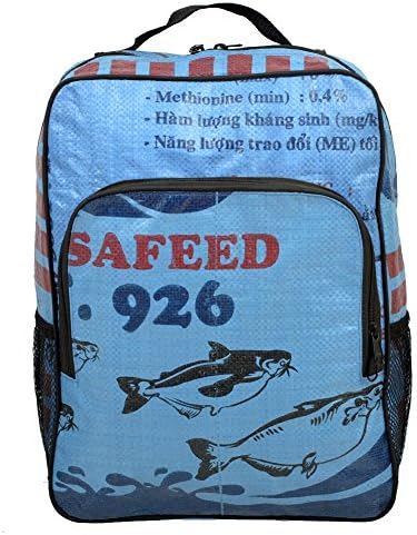 TORRAIN Vintage Recycled Rice Fashion Back Pack Ocean Blue