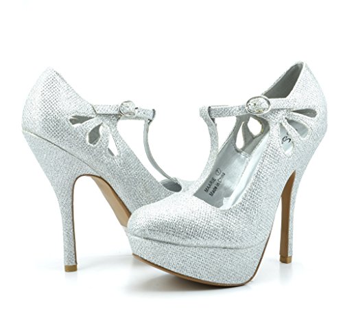 DREAM PAIRS Women's Mary-jane Close Toe Stilleto Platform Heel Pump New