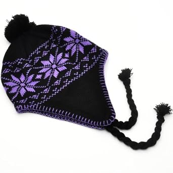Alki'i Braided Neon Aviator warm beanie snowboarding winter snow hats -4 colors by Alki'i